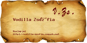 Vodilla Zsófia névjegykártya