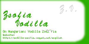 zsofia vodilla business card